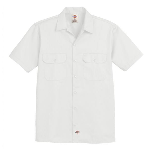 Dickies Short Sleeve Work Shirt With Toyota Retro TEQ Patch – Sizes S To 5XL, Men's