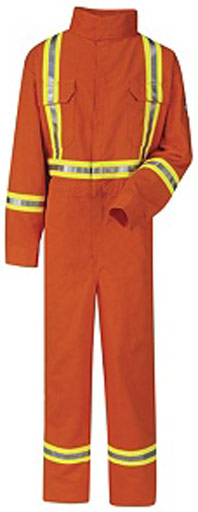 Bulwark EXCEL FR ComforTouch® Flame Resistant Premium Coverall W/ Reflective Trim