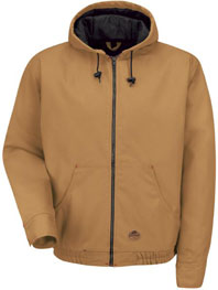 Blended Duck Zip-Front Hooded Jacket