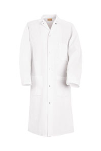 Gripper Front Polyester Butcher Coat