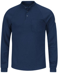 Bulwark Cool Touch 2 Flame Resistant Long Sleeve Henley Shirt