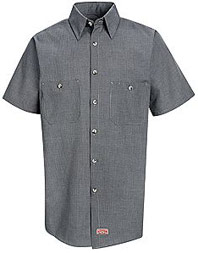 Men's Industrial Stripe Poplin Work Shirt