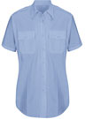 Womens New Dimension® Plus Poplin Short Sleeve Shirt