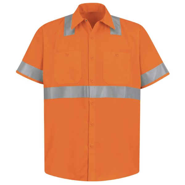 Red Kap Hi-Visibility Short Sleeve Work Shirt - Type R, Class 2