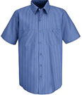 Men's Industrial Stripe Broadcloth Work Shirt