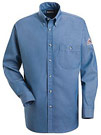Bulwark Excel-FR Flame Resistant Button Front Denim Dress Uniform Shirt