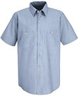 Men's Industrial Stripe Mock Oxford Work Shirt