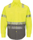 Bulwark Flame Resistant ComforTouch 7.oz Hi-Viz Color Block Uniform Shirt