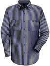 Men's Industrial Stripe Poplin Work Shirt