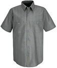 Men's Industrial Stripe Poplin Work Shirt