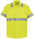 Red Kap Hi-Visibility Short Sleeve Work Shirt - Type R, Class 2