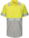 Hi-Visibility Short Sleeve Color Block Work Shirt