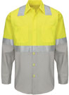 Hi-Visibility Long Sleeve Color Block Work Shirt